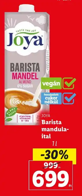 Lidl JOYA Barista mandula- ital 1 l ajánlat