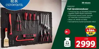 Lidl PARKSIDE Fali tárolórendszer ajánlat