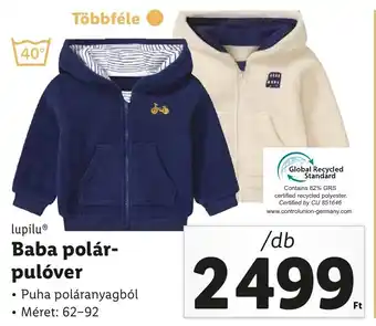 Lidl lupilu Baba polár-pulóver Méret: 62-92 ajánlat
