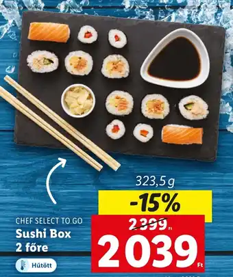Lidl CHEF SELECT TO GO Sushi Box 2 főre 323.5g ajánlat
