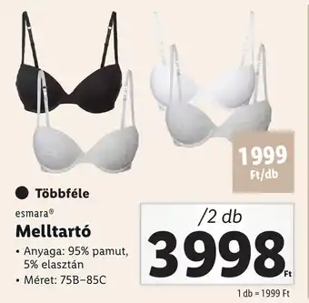 Lidl esmara Melltartó Méret: 75B-85C 2 db ajánlat