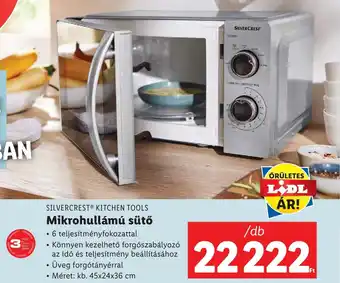 Lidl SILVERCREST KITCHEN TOOLS Mikrohullámú sütő Méret: kb. 45x24x36 cm ajánlat