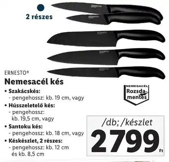 Lidl ERNESTO Nemesacél kés ajánlat