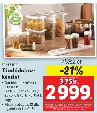 Lidl ERNESTO Tárolódoboz-készlet ajánlat