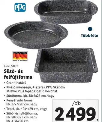 ERNESTO Sütő- és felfújtforma