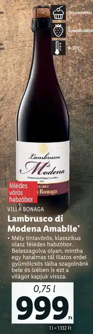 VILLA BONAGA Modena Amabile 0.75l
