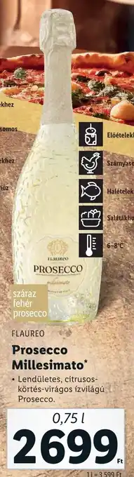 Lidl FLAUREO Prosecco Millesimato 0.75l ajánlat