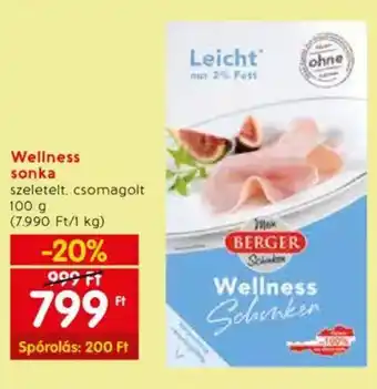 Spar Wellness sonka 100g ajánlat