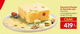 Spar Pannónia Mester és Karaván sajt 10dkg ajánlat