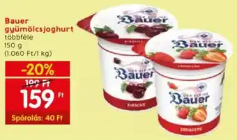 Bauer gyümölcsjoghurt 150g