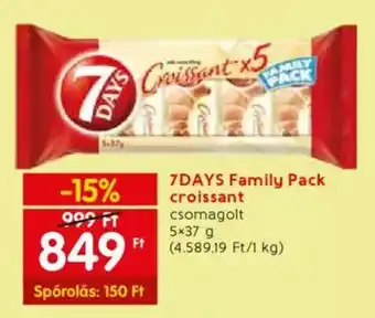 Spar 7DAYS Family Pack croissant 5x37g ajánlat