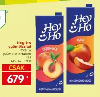 Spar Hey-Ho gyümölcsital 1.5l ajánlat