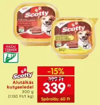 Spar Scotty Alutalkas kutyaeledel 300g ajánlat