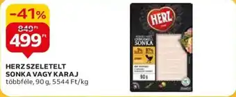 HERZ SZELETELT SONKA VAGY KARAJ többféle, 90 g
