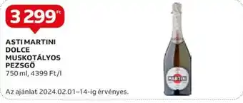 Auchan ASTI MARTINI DOLCE MUSKOTÁLYOS PEZSGŐ 750ml ajánlat