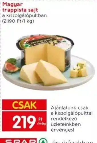 Spar Market Magyar trappista sajt 10dkg ajánlat