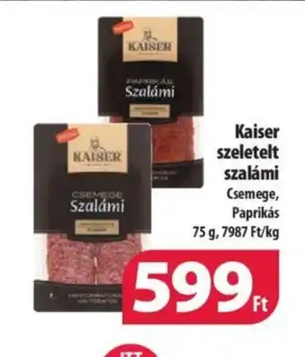Coop Kaiser szeletelt szalámi 75g ajánlat