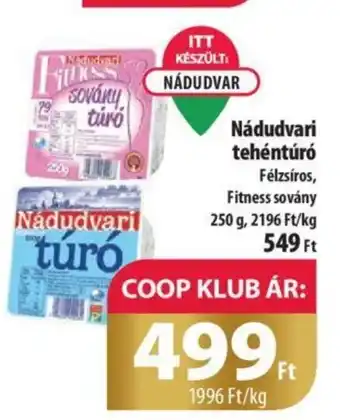 Coop Nádudvari tehéntúró 250g ajánlat
