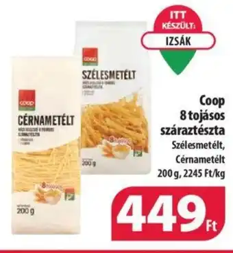 Coop Coop 8 tojásos száraztészta 200g ajánlat