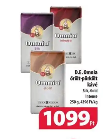 Coop D E Omnia őrölt pörkölt kávé 250g ajánlat