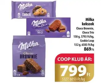 Coop Milka kekszek 150g ajánlat