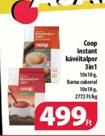 Coop Coop instant kávéitalpor 3in1 10x18g ajánlat