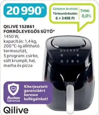 Auchan QILIVE 152861 FORRÓLEVEGŐS SÜTŐ ajánlat