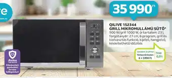 Auchan QILIVE 152344 GRILL MIKROHULLÁMÚ SÜTŐ ajánlat