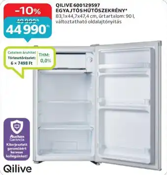 Auchan QILIVE 600129597 EGYAJTÓSHŰTŐSZEKRÉNY ajánlat