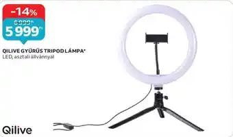 Auchan QILIVE GYŰRŰS TRIPOD LÁMPA ajánlat