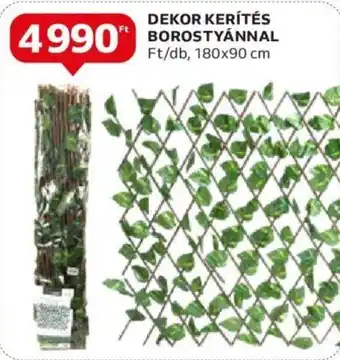 Auchan DEKOR KERÍTÉS BOROSTYÁNNAL 180x90 cm ajánlat