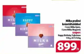 Coop Milka praliné krémtöltelékkel 110g ajánlat
