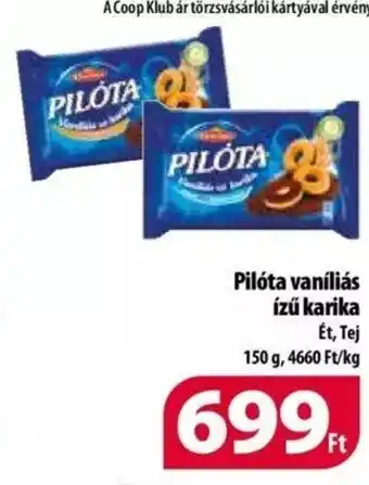 Coop Pilóta vaníliás ízű karika 150g ajánlat