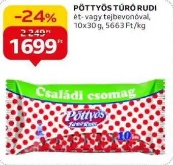 Auchan PÖTTYÖS TÚRÓ RUDI, 10x30 g ajánlat