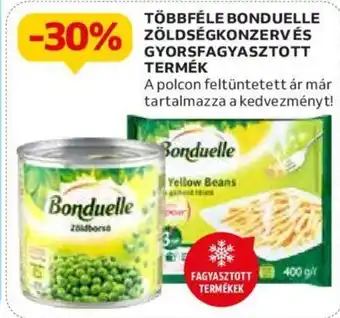 Auchan TÖBBFÉLE BONDUELLE ZÖLDSÉGKONZERVÉS GYORSFAGYASZTOTT TERMÉK ajánlat