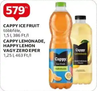 Auchan CAPPY ICE FRUIT 1.5l CAPPY LEMONADE, HAPPY LEMON VAGY ZERO EPER 1,25l ajánlat