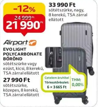 Auchan Airport EVO LIGHT POLYCARBONATE BŐRÖND ajánlat