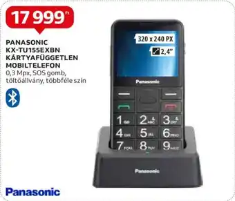 PANASONIC KX-TU155EXBN KÁRTYAFÜGGETLEN MOBILTELEFON