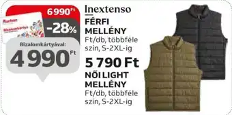 Auchan Inextenso FÉRFI MELLÉNY S-2XL-ig ajánlat