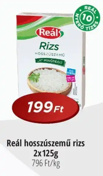 Real Reál hosszúszemű rizs 2x125g ajánlat