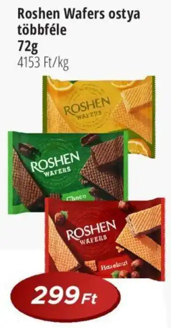 Real Roshen Wafers ostya többféle 72g ajánlat