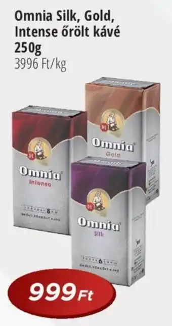 Real Omnia Silk, Gold, Intense őrölt kávé 250g ajánlat
