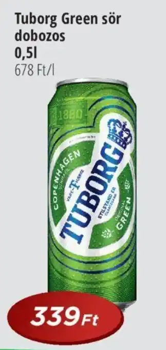 Real Tuborg Green sör dobozos 0.5l ajánlat