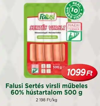 Real Falusi Sertés virsli műbeles 60% hústartalom 500 g ajánlat