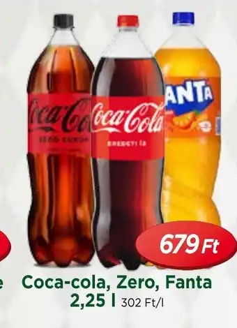 Real Coca-cola, Zero, Fanta 2,25l ajánlat