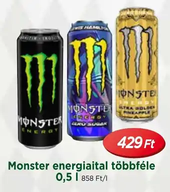 Real Monster energiaital többféle 0,5l ajánlat
