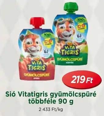 Real Sió Vitatigris gyümölcspüré többféle 90 g ajánlat