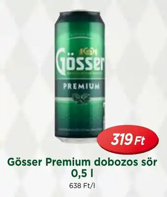 Real Gösser Premium dobozos sör 0.5l ajánlat