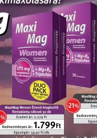 Pingvin Patika Maxi Mag Women Étrend-kiegészítő filmtabletta nőknek 30 db ajánlat