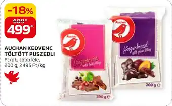 Auchan AUCHAN KEDVENC TÖLTÖTT PUSZEDLI többféle, 200 g ajánlat